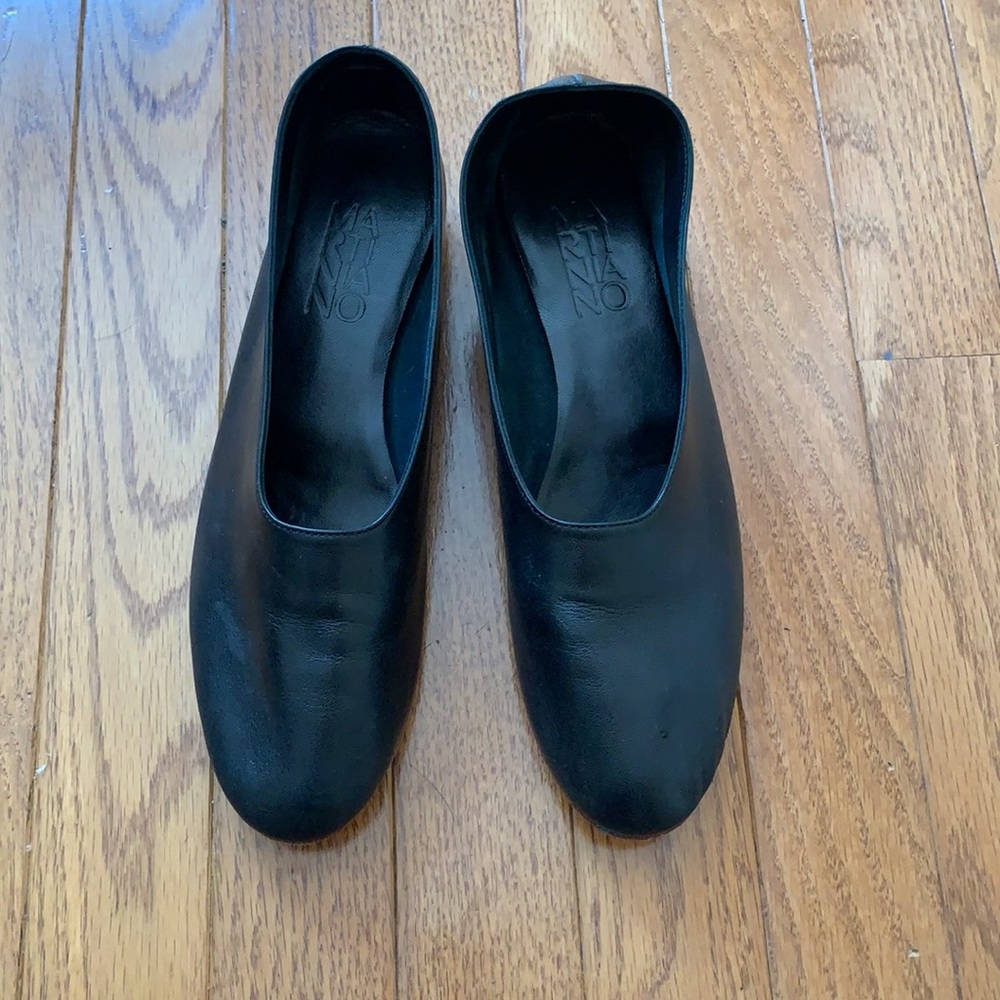 Black Martiniano leather glove shoes size 38.5